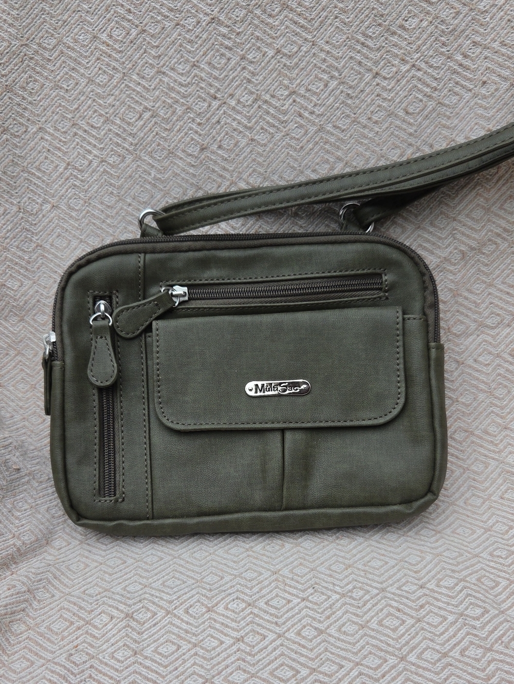 Olive Green MULTISAC Crossbody Bag